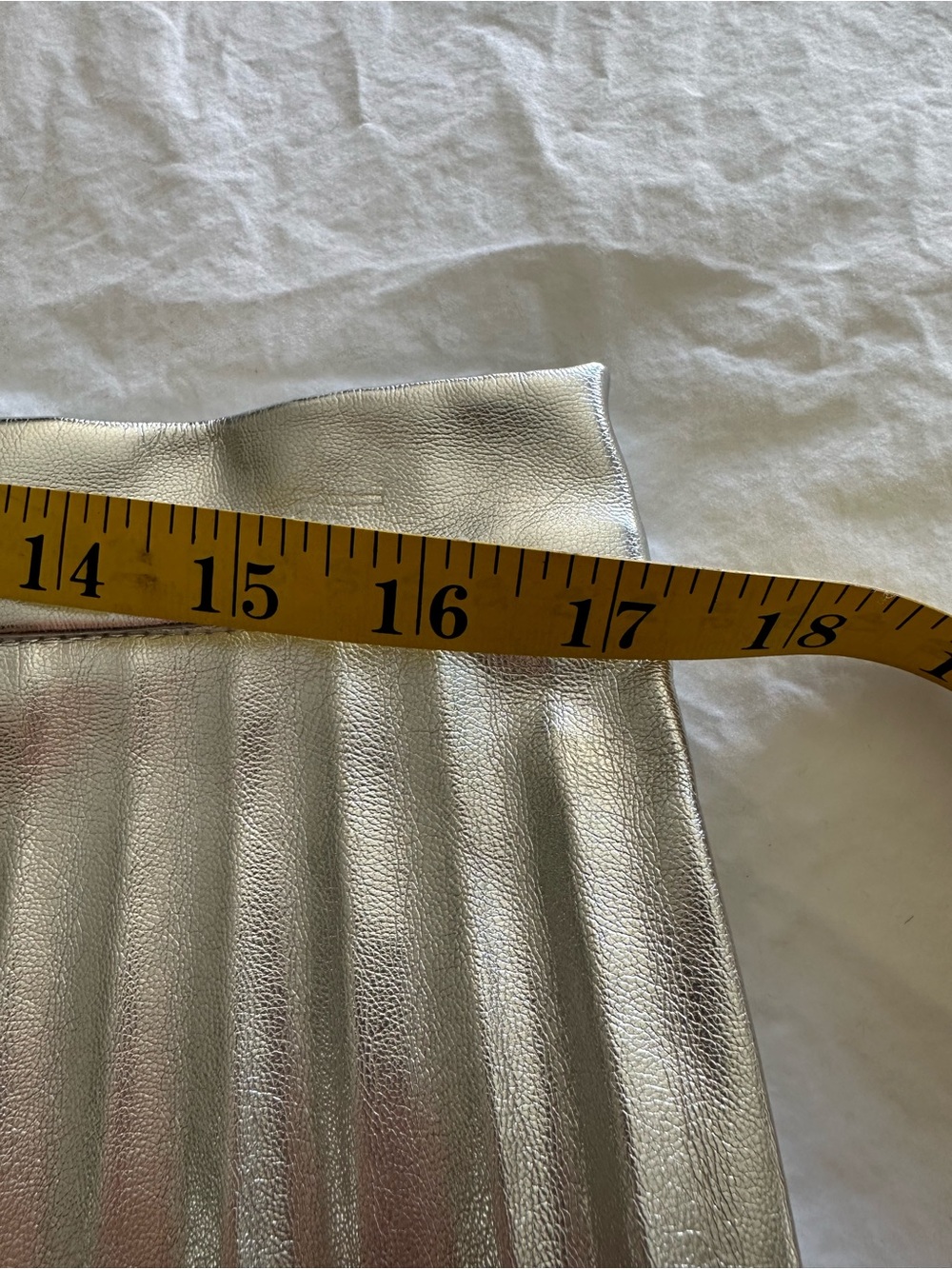 Scoop metallic pleated midi skirt in silver, size medium - Picture 12 of 13
